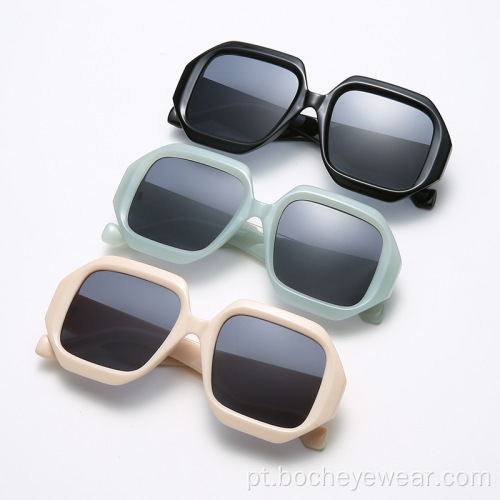 Nova caixa retro óculos de sol feminino europeu e americano rede vermelha tiro de rua óculos de sol masculino com moldura grande